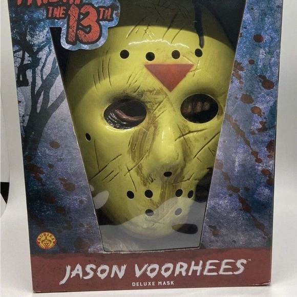 Friday the 13th Rubie’s Yellow Halloween Costume Deluxe Mask, Never used - Picture 10 of 12